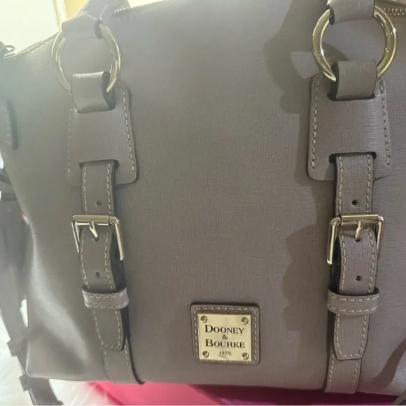 Dooney & Bourke Darcy Satchel Saffiano Leather 14K Gold plated hardware - Picture 3 of 16